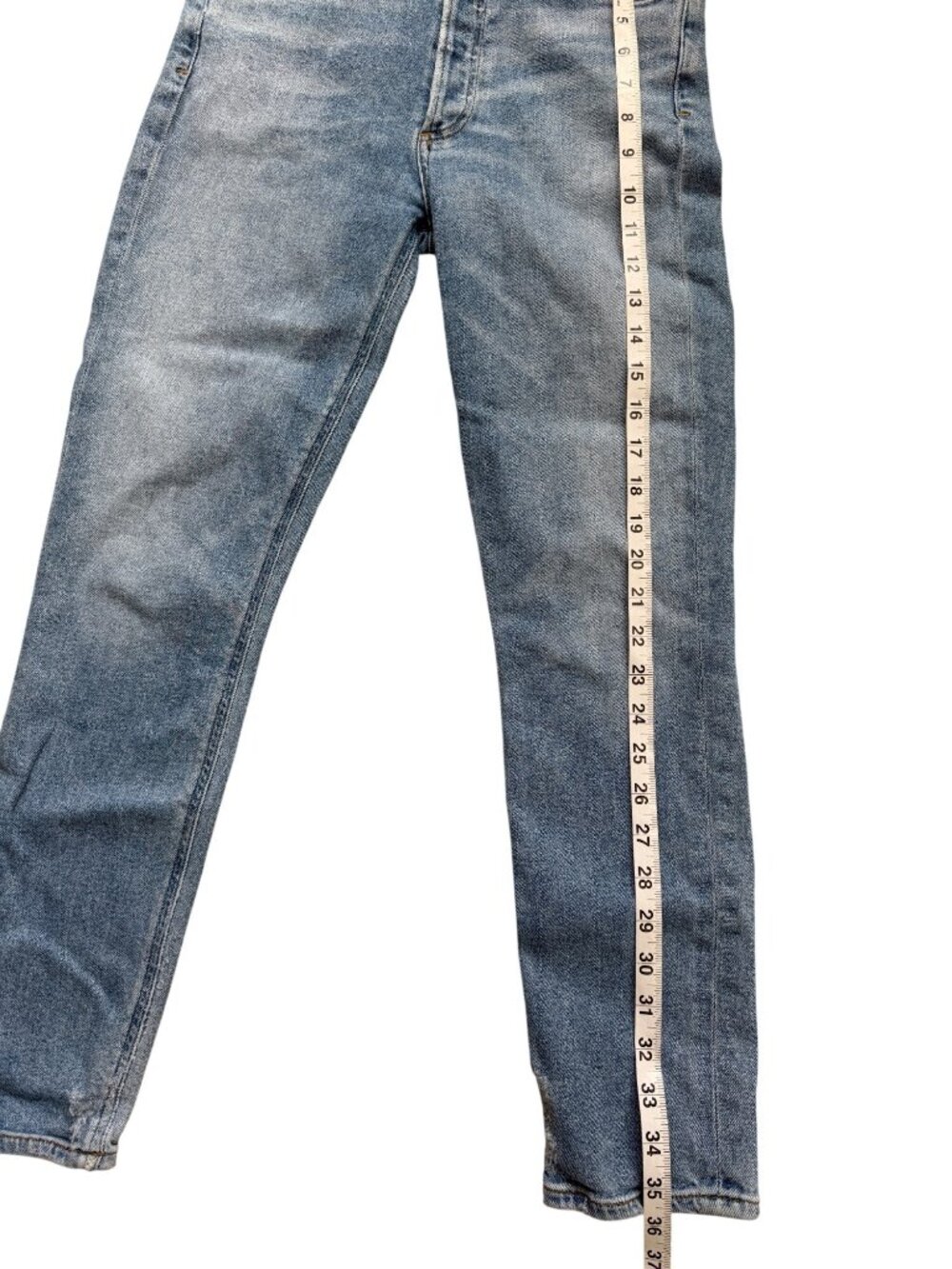 Agolde Womens Size 26 Nico Jean High Rise Slim Fit Button Fly Blue - Picture 7 of 9